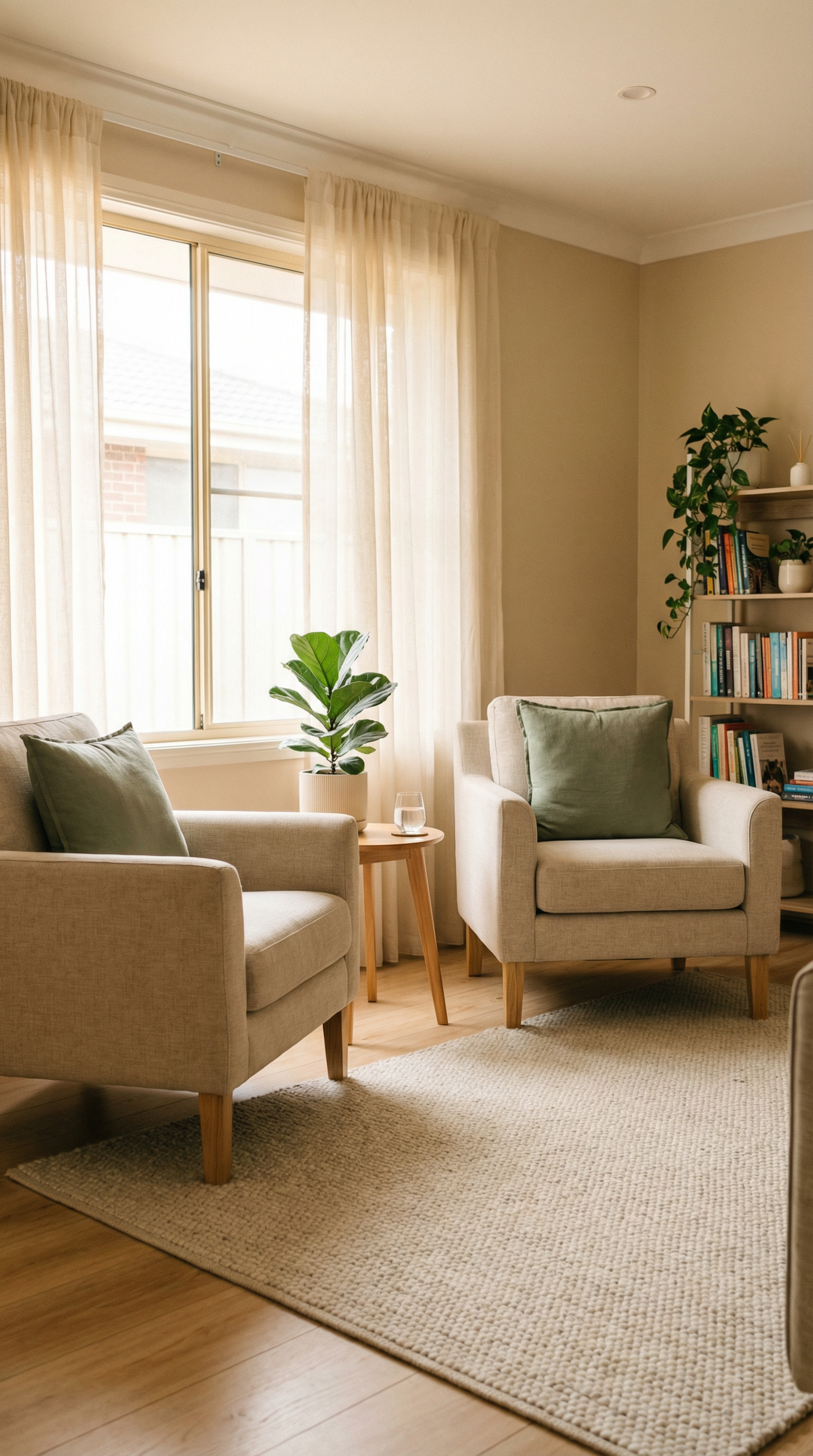 A warm and welcoming therapy practice room
